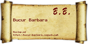 Bucur Barbara névjegykártya